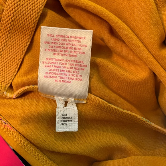 Xhilaration Tie Scoop Back One Piece Swimsuit - Picture 7 of 7